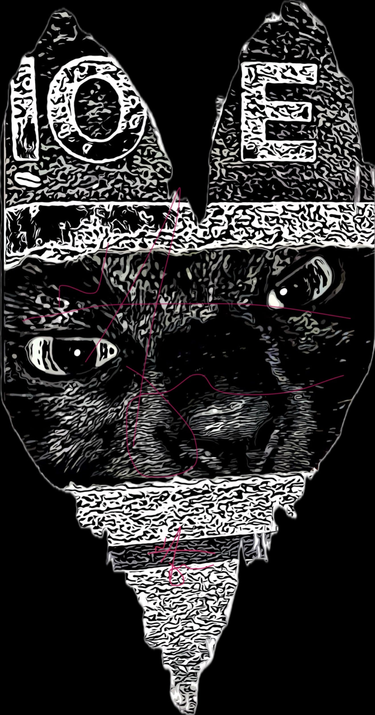 “te amo gatita” “I love you kitty” NaCreative Art-Wear crop Hoodie