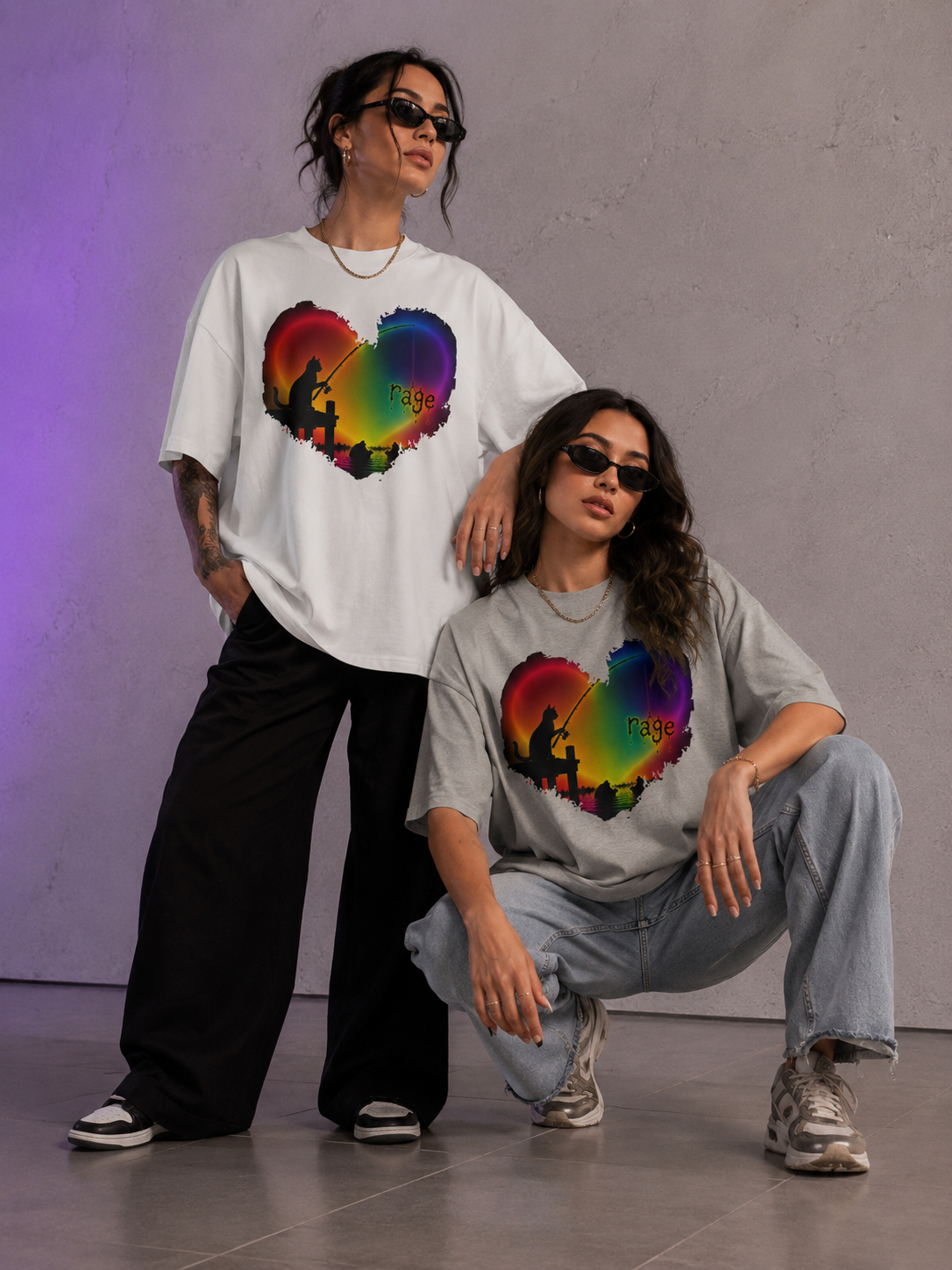 Public Behavior#1) NaCreative ArtWear organic oversized high neck t-shirt