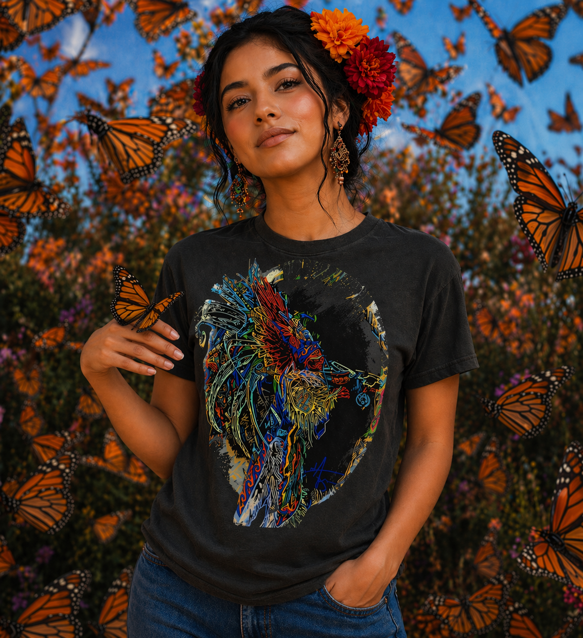 “Matriarca de herencia” “Matriarch of heritage” NaCreative Art-Wear t shirt