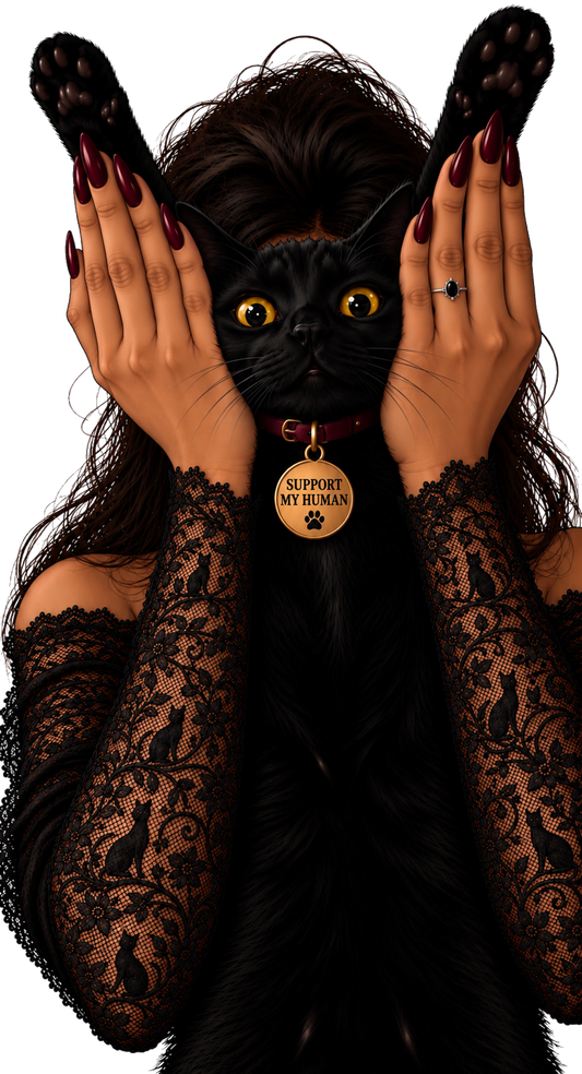 “Support my human” -NaCreativeCat