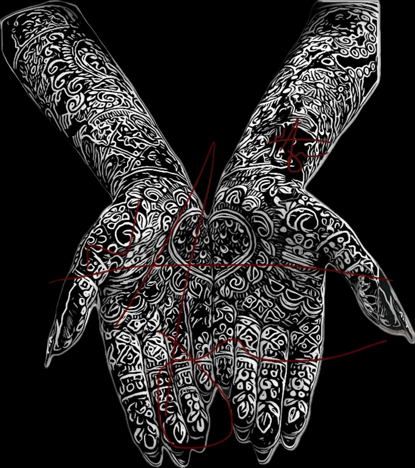 “Kalātmaka hātha” “Artful hands” NaCreative Art-Wear crop hoodie